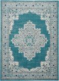 nourison passion psn03 turquoise grey rug