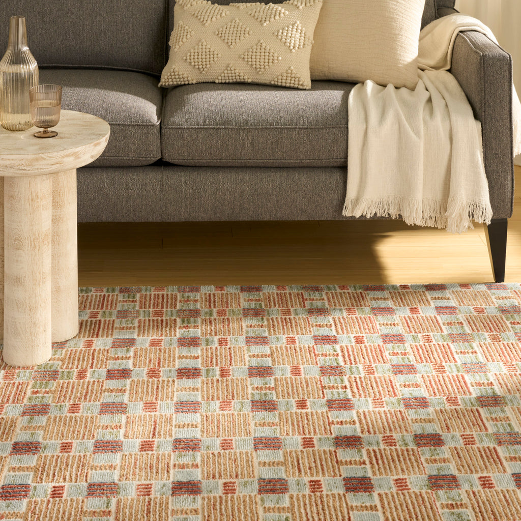 nourison nordic nrc14 rust multicolor rug