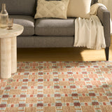 nourison nordic nrc14 rust multicolor rug