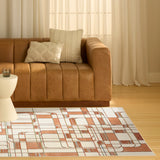 nourison nordic nrc17 ivory rust rug