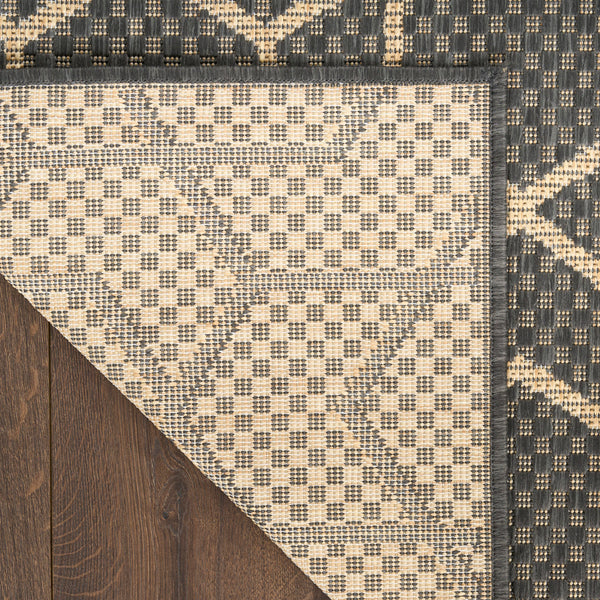 nourison horizon indoor outdoor hoz01 charcoal rug