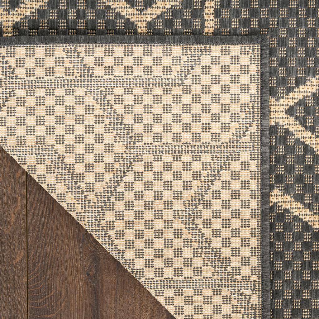 nourison horizon indoor outdoor hoz01 charcoal rug