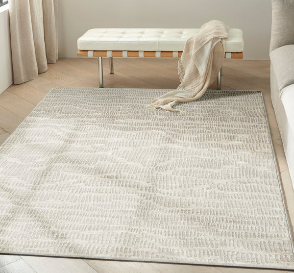 nourison ck079 notes not01 ivory silver rug