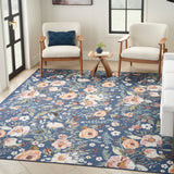 nourison nourison washables nwb01 navy multicolor rug