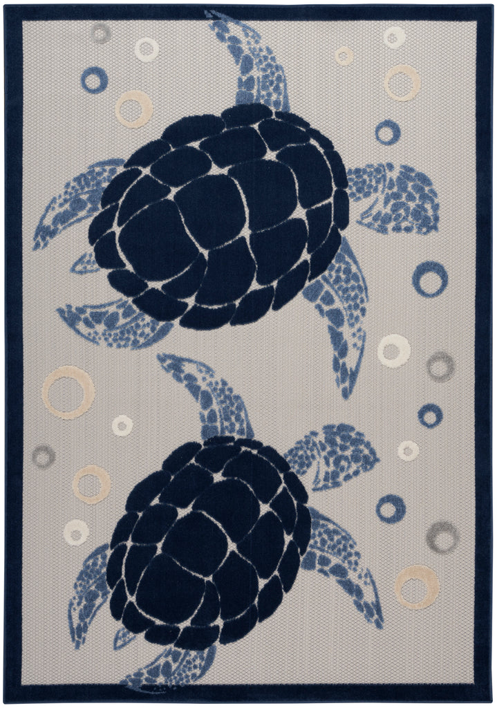 nourison aloha alh27 navy blue rug