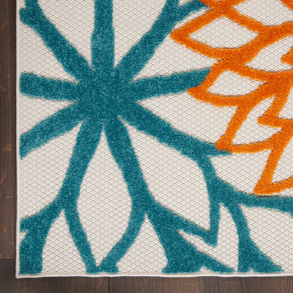 nourison aloha alh05 turquoise multicolor rug