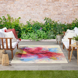 nourison color splash csp08 ivory multicolor rug
