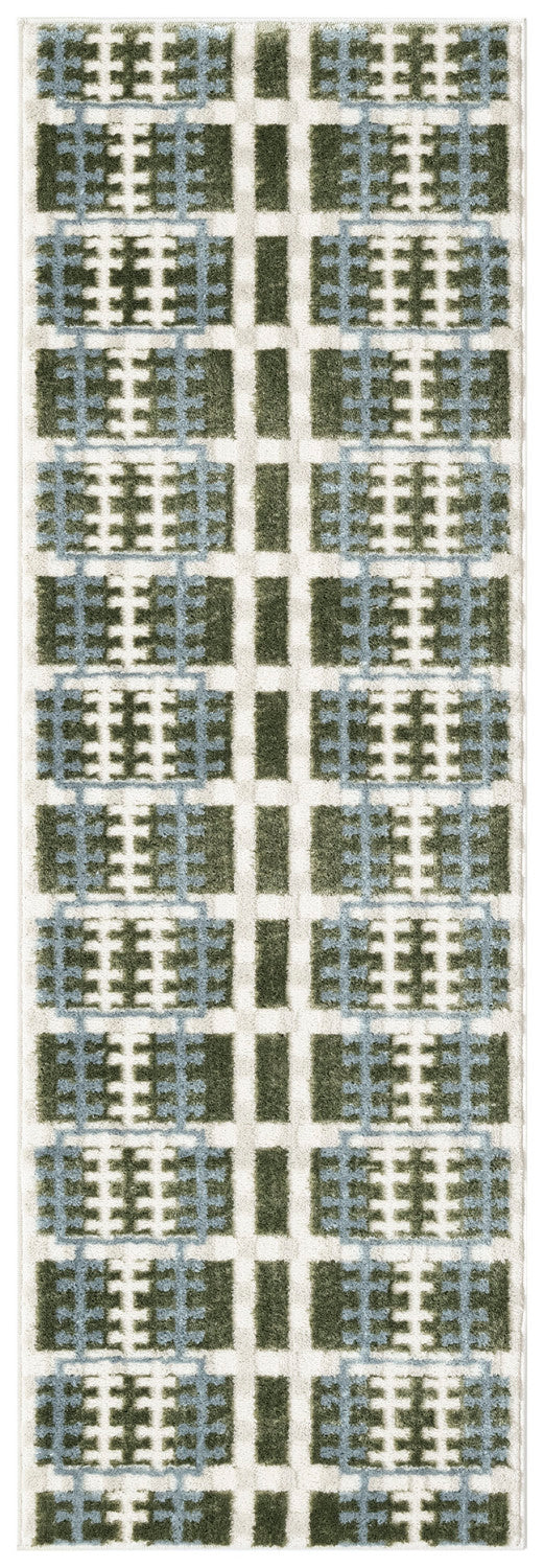 nourison nordic nrc08 blue green rug