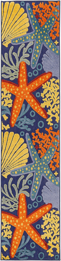 nourison aloha alh24 navy multicolor rug