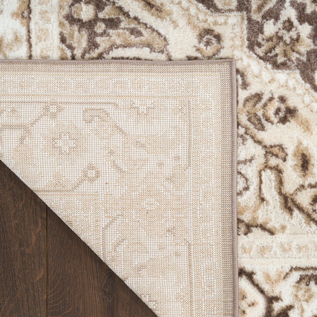 nourison dekor dek08 brown ivory rug