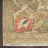 nourison heritage vine htv05 charcoal rug