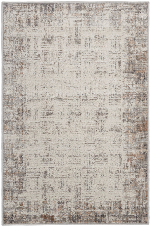 nourison elation etn05 ivory grey rug