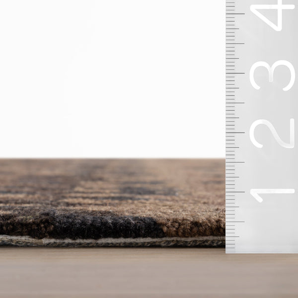 dash albert paint chip da2444 bark hand hooked wool rug