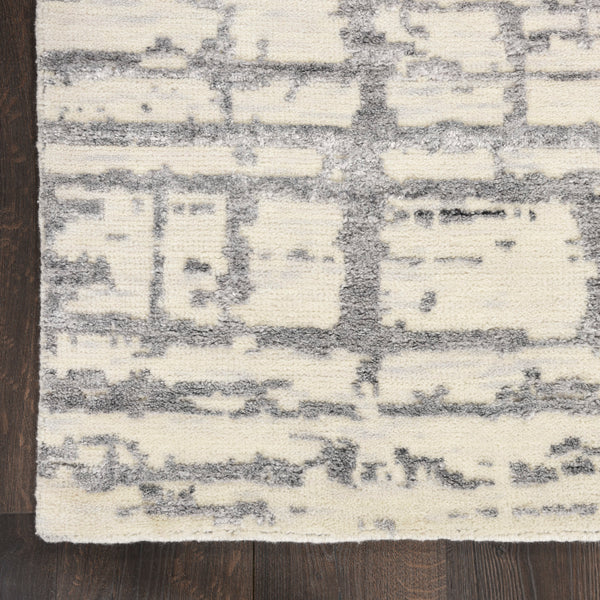 nourison luna lun02 ivory grey rug