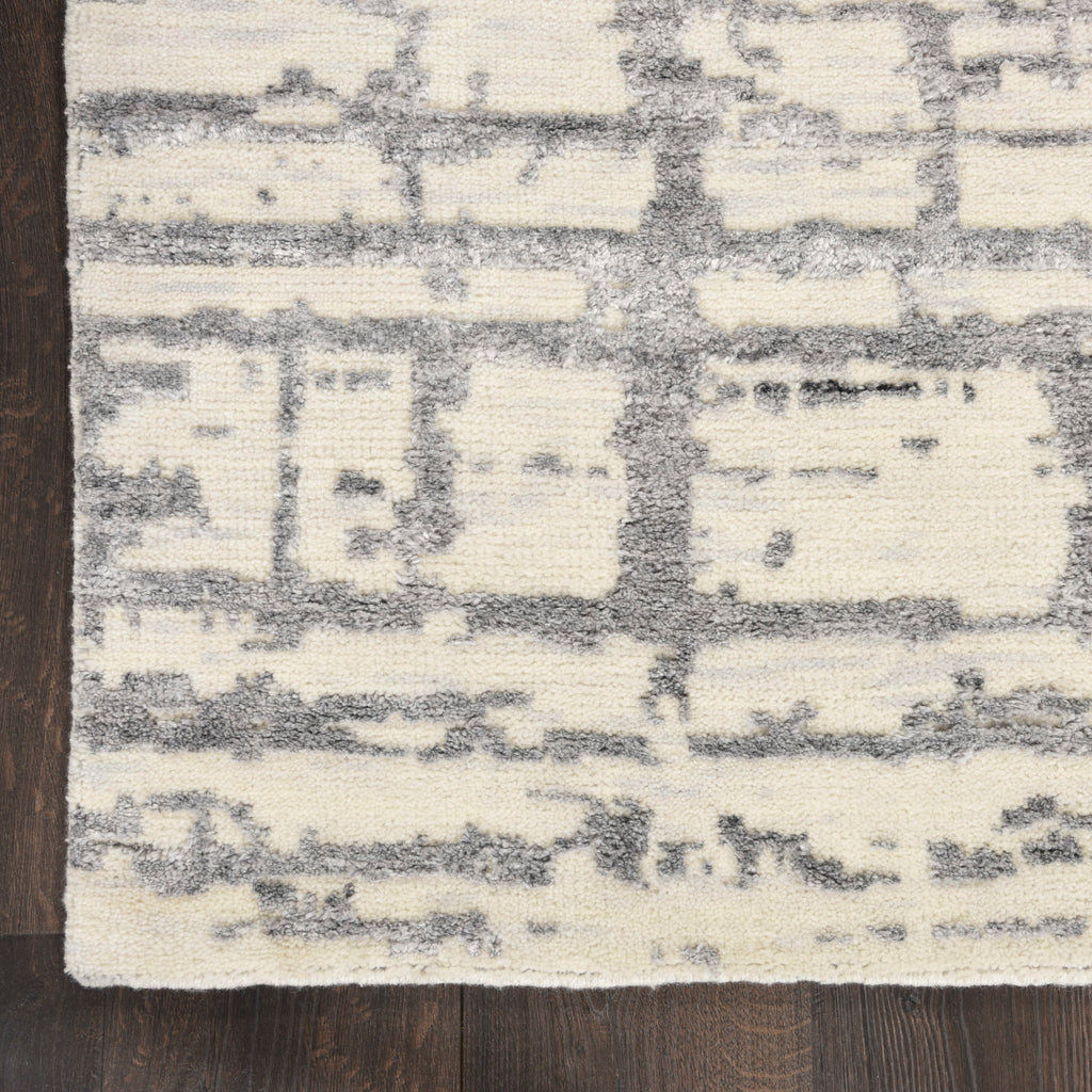 nourison luna lun02 ivory grey rug