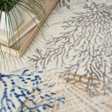 nourison seaside sds04 ivory grey blue rug