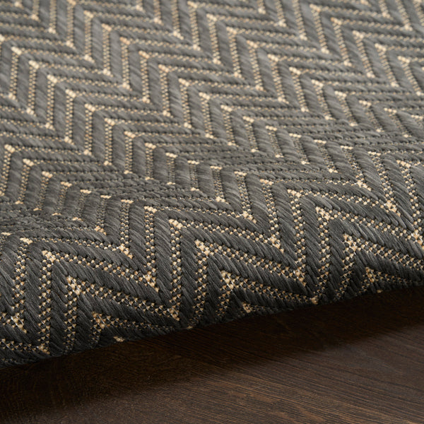 nourison horizon indoor outdoor hoz02 charcoal rug