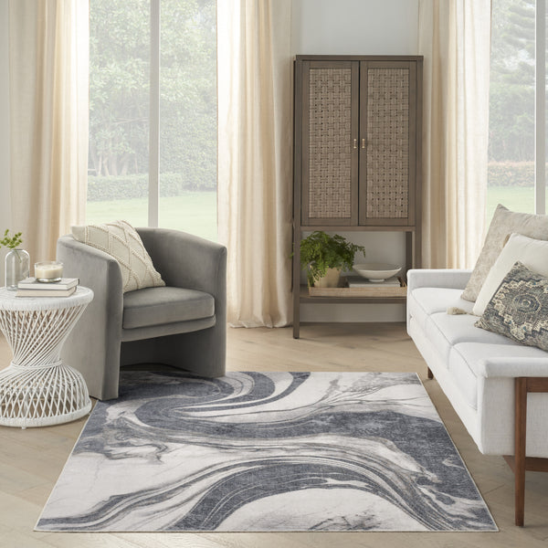 nourison astra machine washable asw15 ivory grey rug