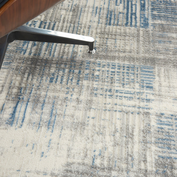nourison solace sla03 ivory grey blue rug