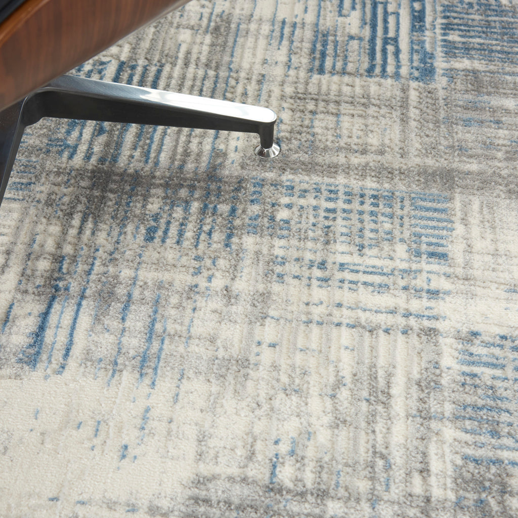 nourison solace sla03 ivory grey blue rug