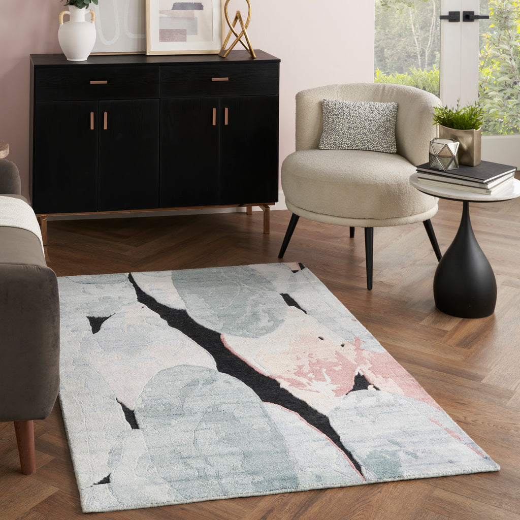 nourison silk shadows sha25 blue pink rug