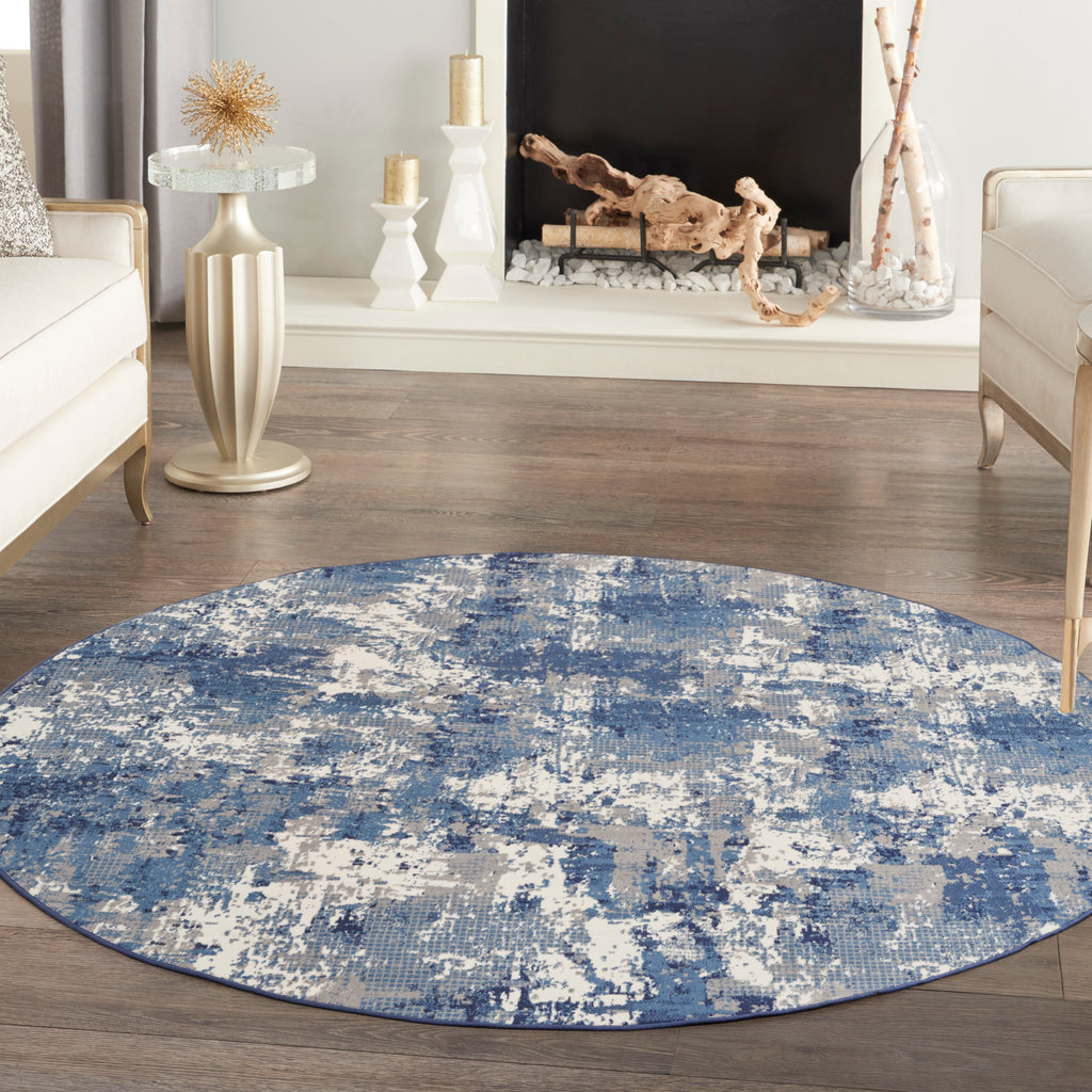 nourison grafix grf38 navy blue rug