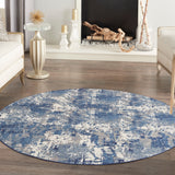 nourison grafix grf38 navy blue rug