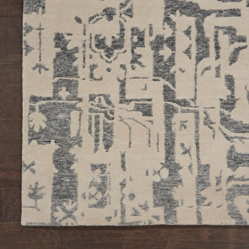 nourison silk shadows sha19 ivory grey rug