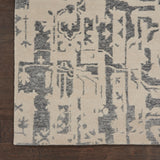 nourison silk shadows sha19 ivory grey rug