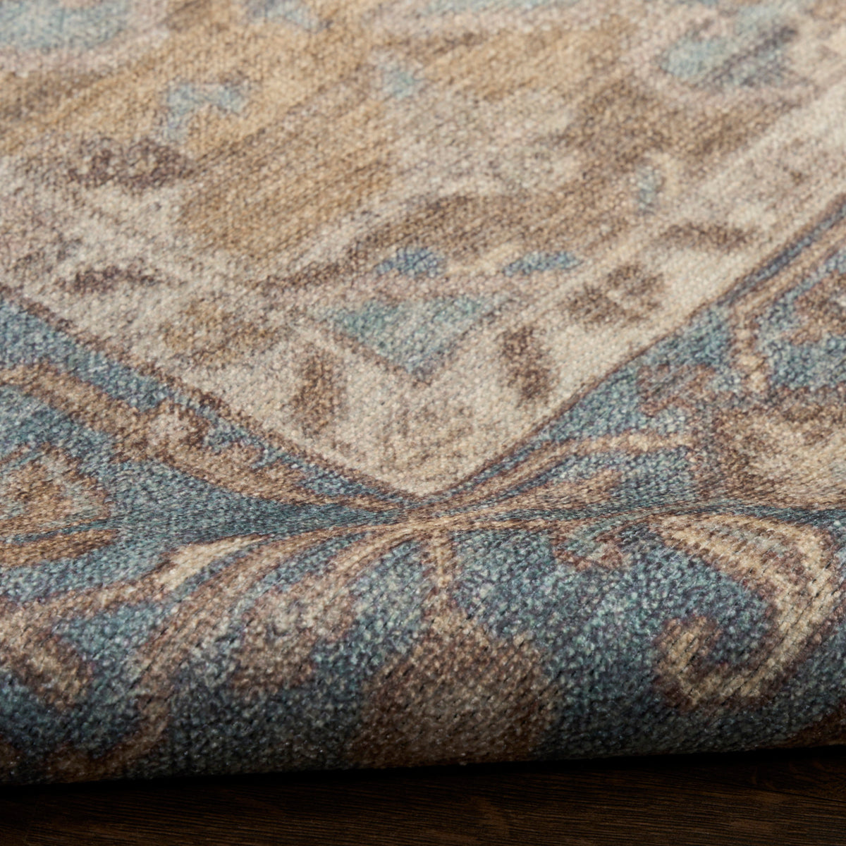 nourison vintage washables vws13 blue green rug