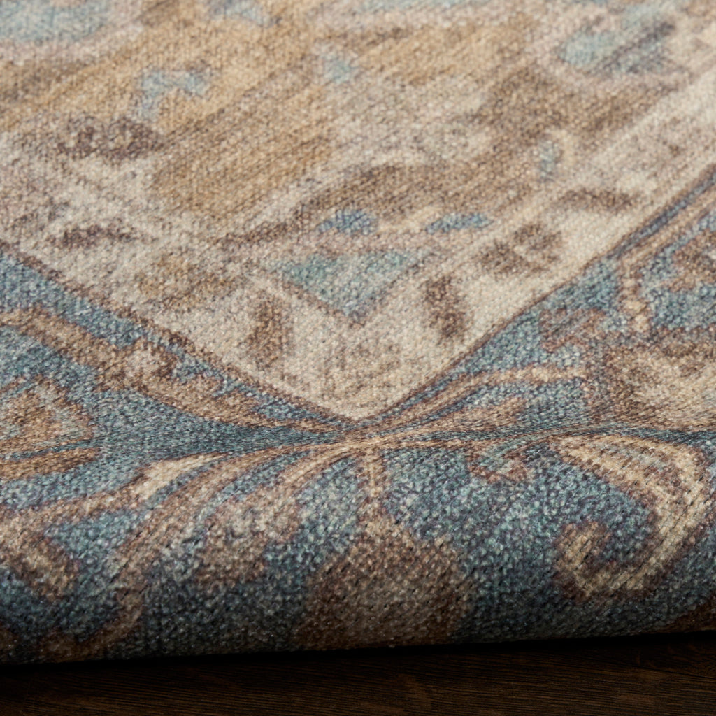 nourison vintage washables vws13 blue green rug