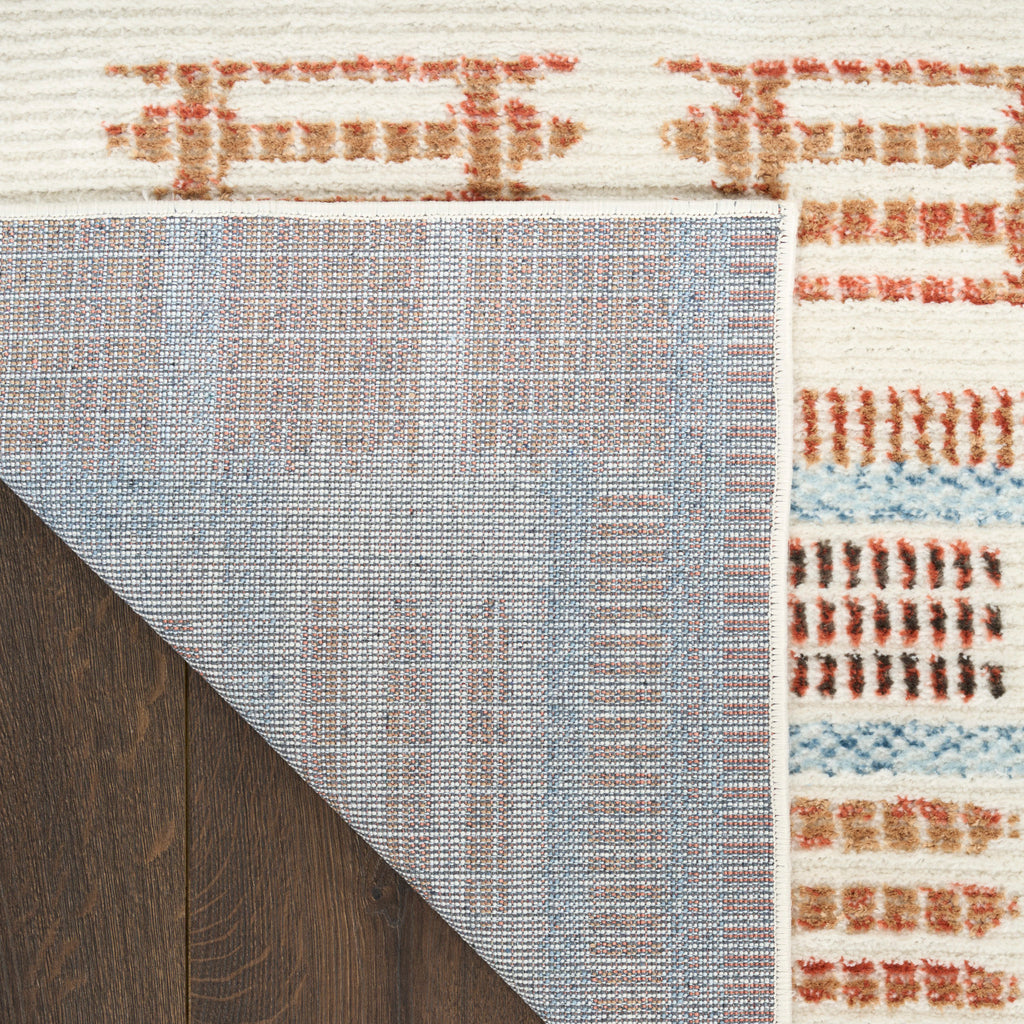 nourison nordic nrc16 ivory rust rug