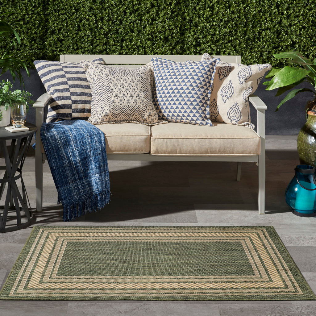 nourison horizon indoor outdoor hoz03 green rug