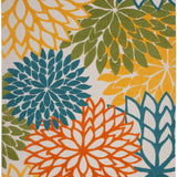 nourison aloha alh05 turquoise multicolor rug