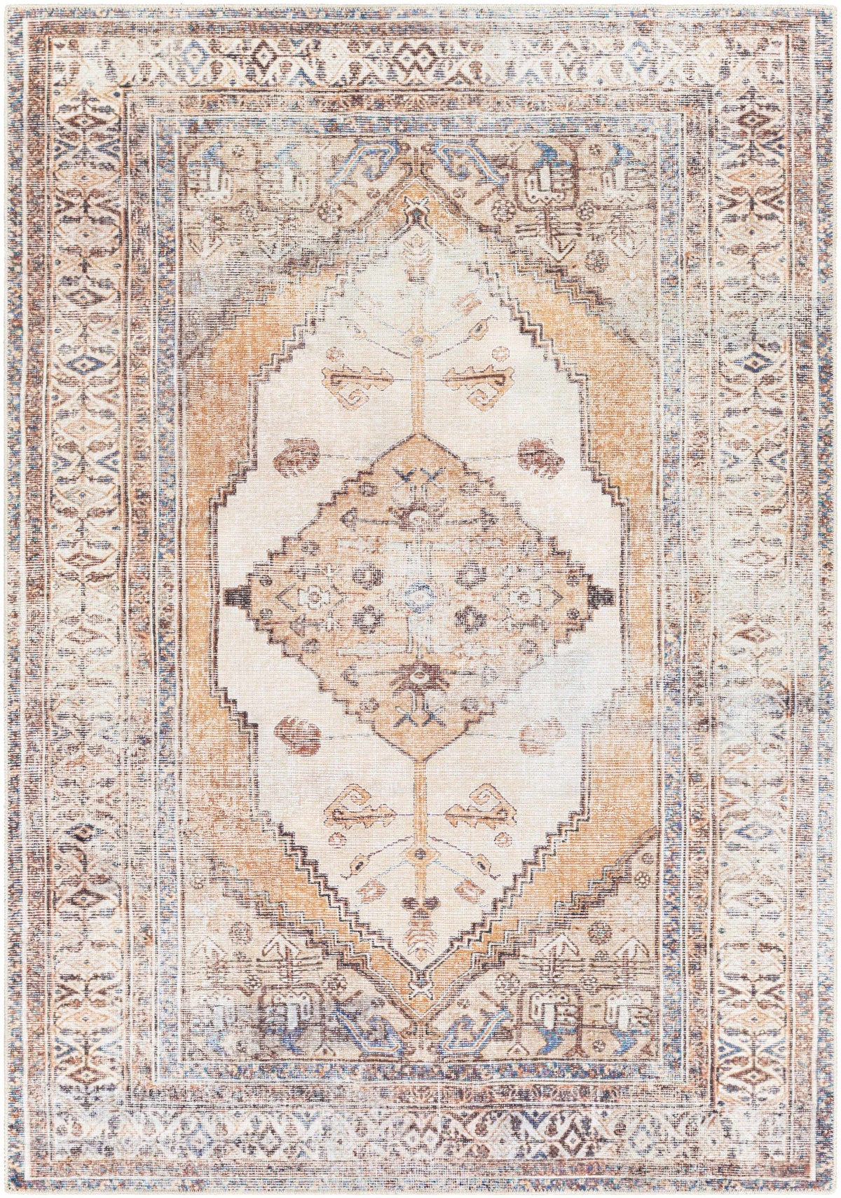 Hauteloom Arncliffe ACCI Orange Machine Made Polyester Rug