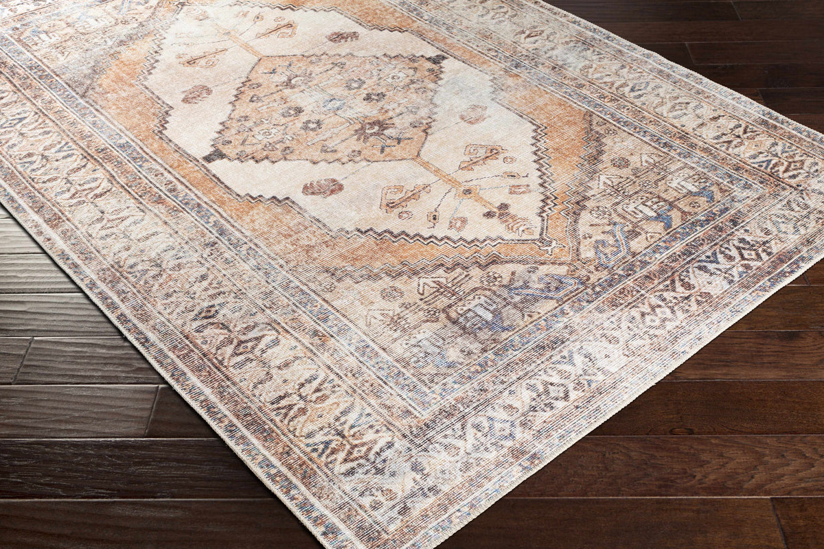 Hauteloom Arncliffe ACCI Orange Machine Made Polyester Rug