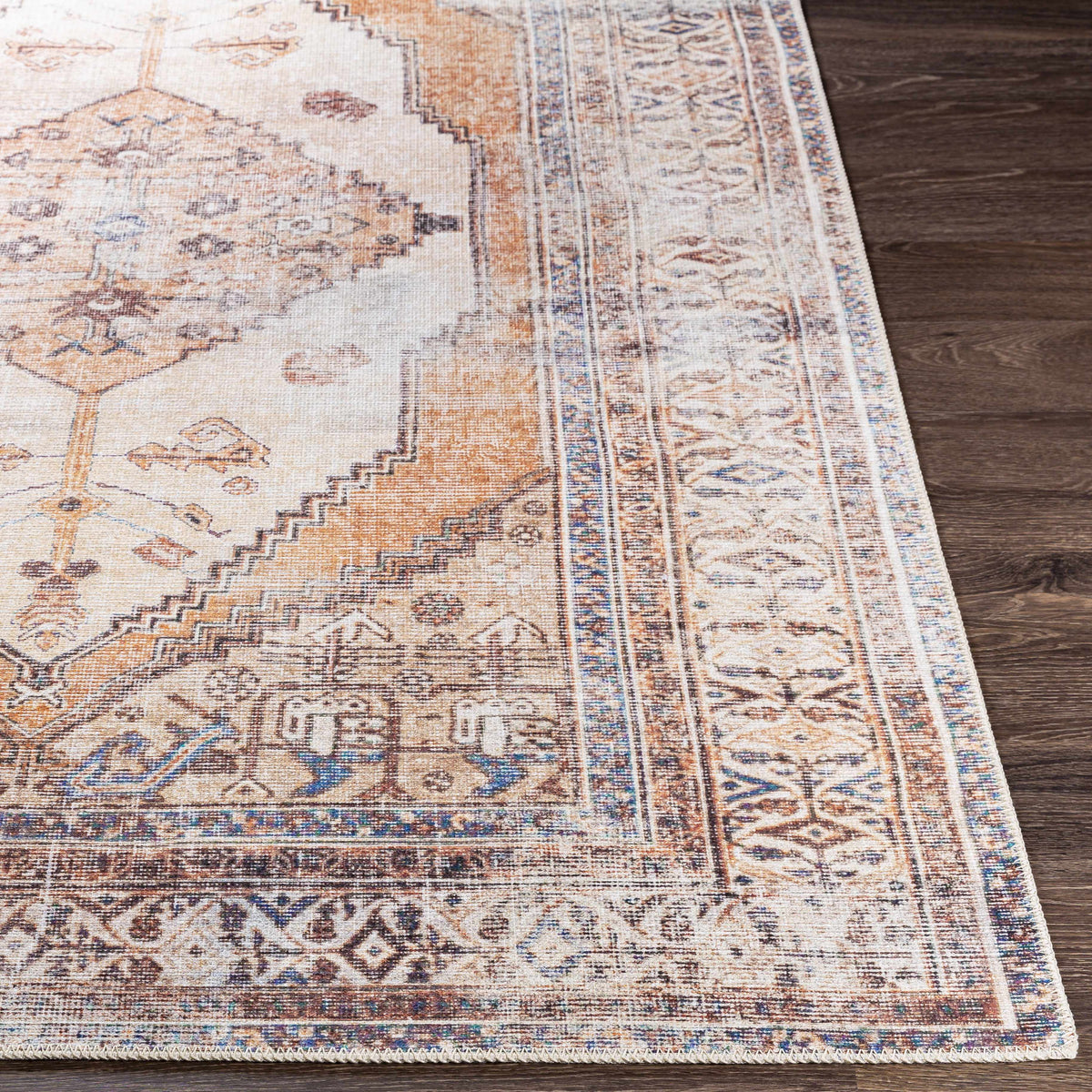 Hauteloom Arncliffe ACCI Orange Machine Made Polyester Rug