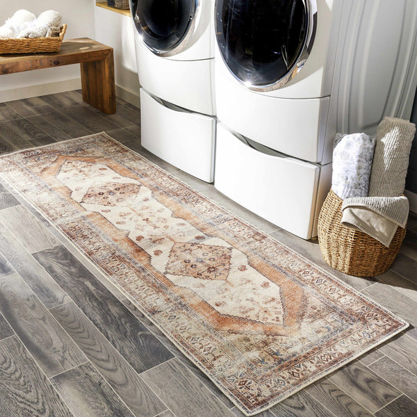 Hauteloom Arncliffe ACCI Orange Machine Made Polyester Rug