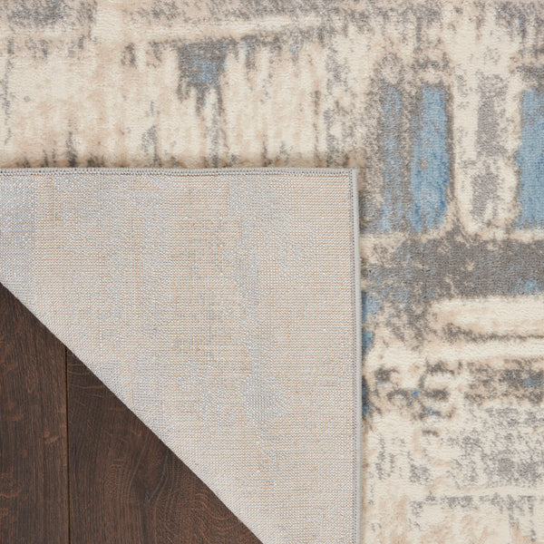 nourison solace sla07 ivory grey blue rug