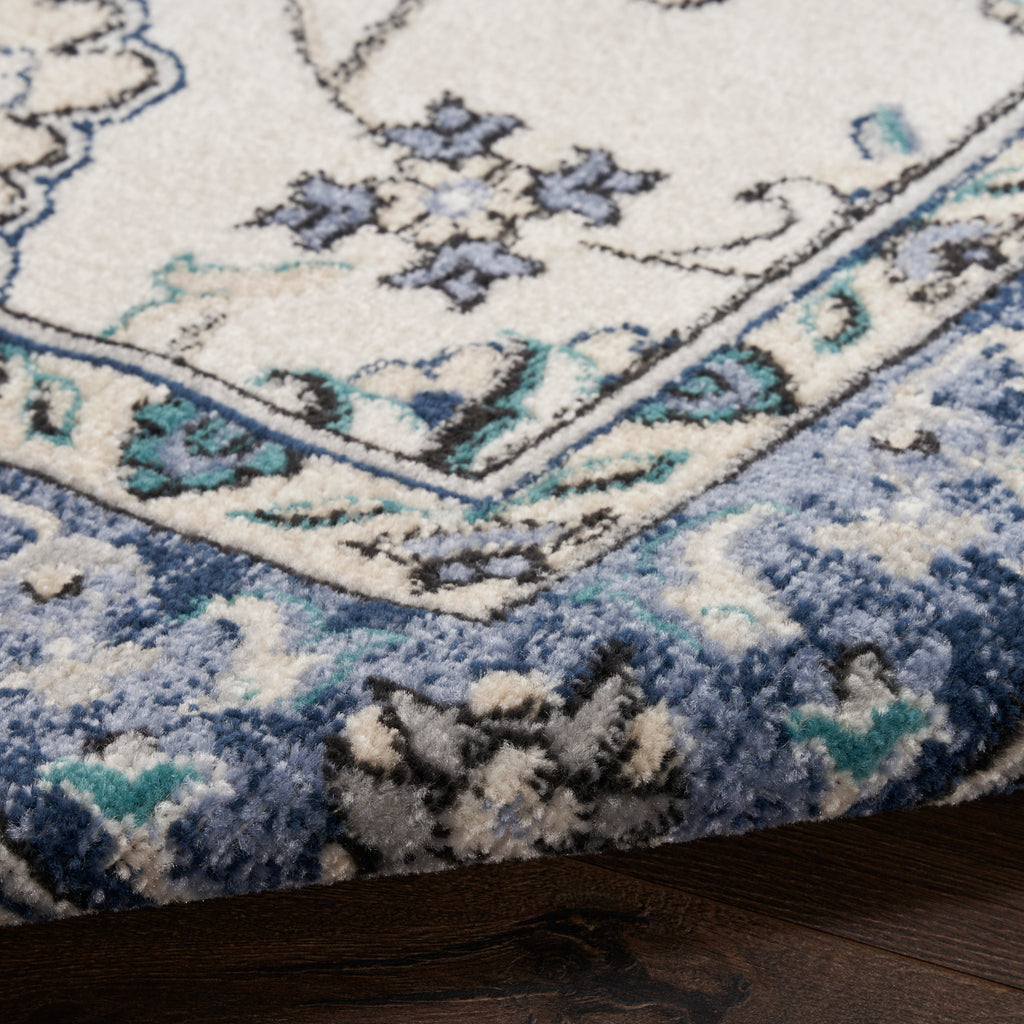 nourison nourison essentials nre05 ivory blue rug