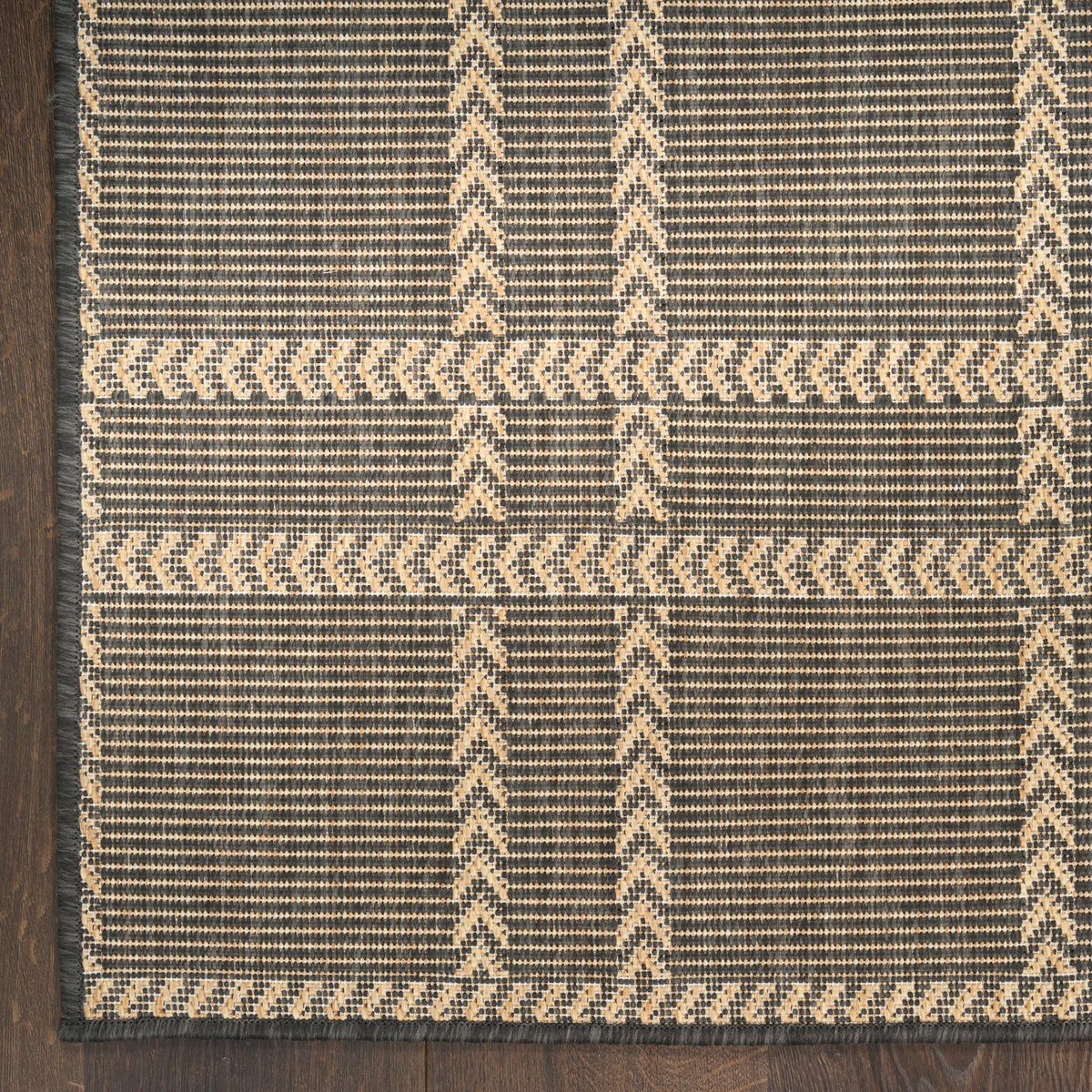nourison horizon indoor outdoor hoz04 charcoal rug