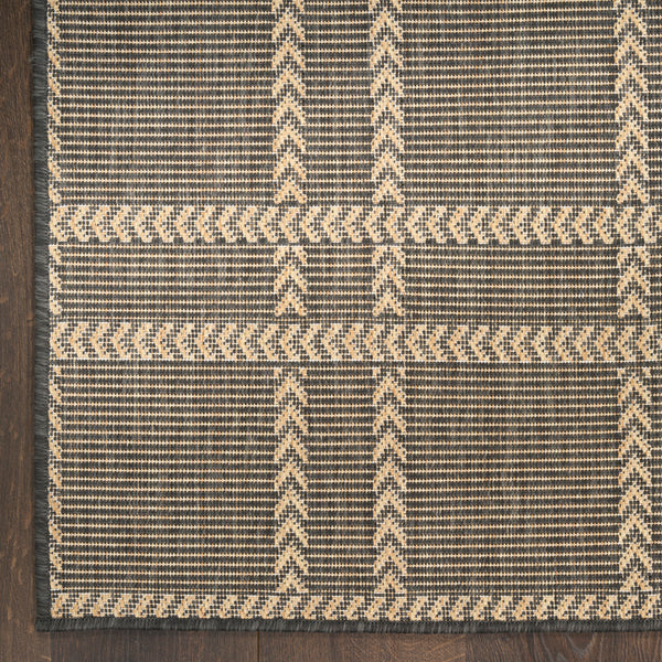 nourison horizon indoor outdoor hoz04 charcoal rug