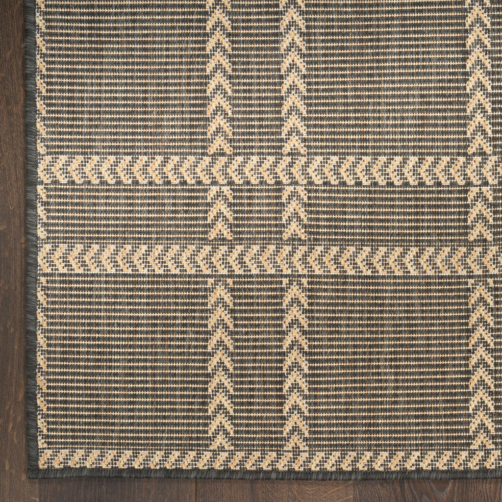 nourison horizon indoor outdoor hoz04 charcoal rug