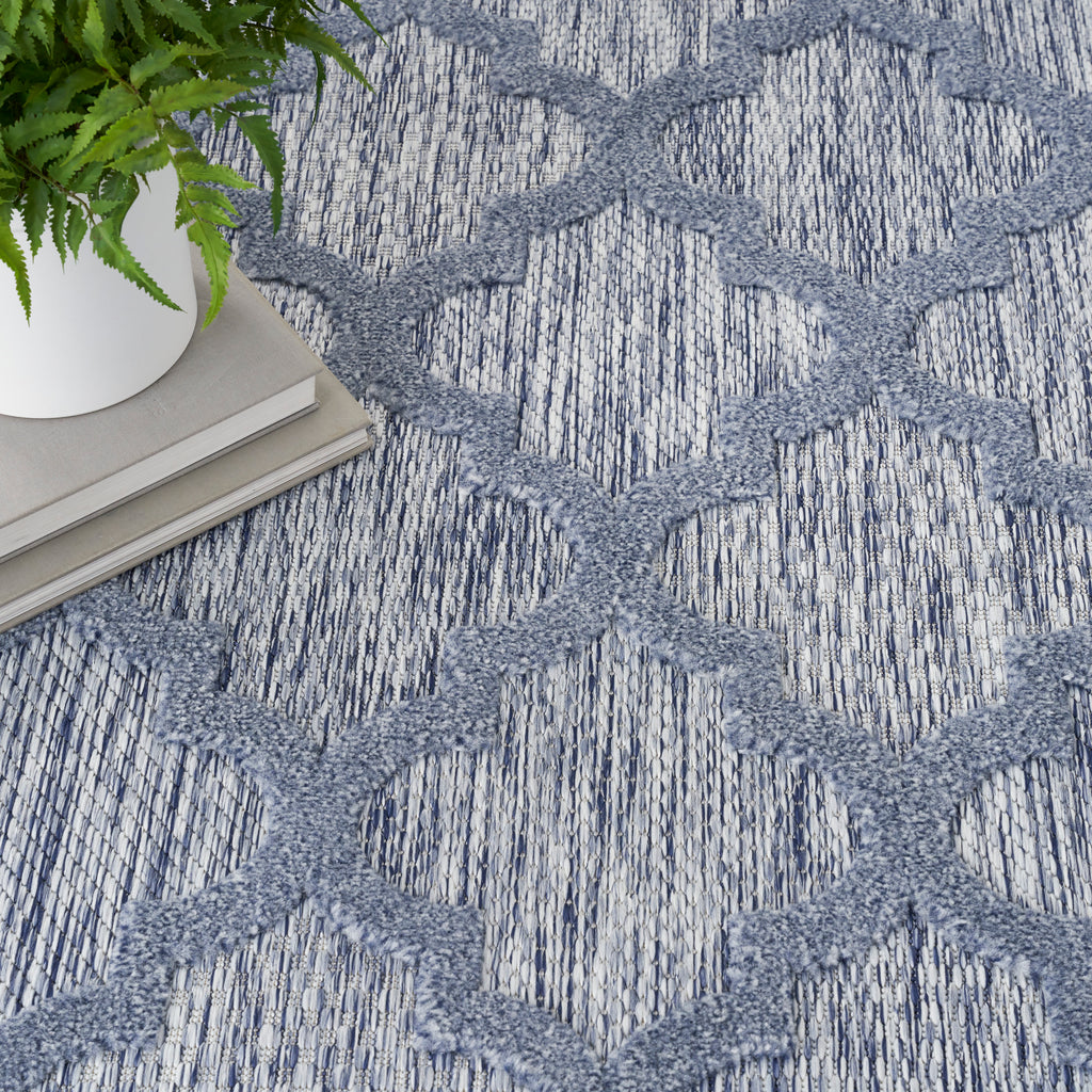 nourison easy care nes01 denim blue rug