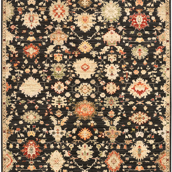 nourison antique bloom anb01 black rug
