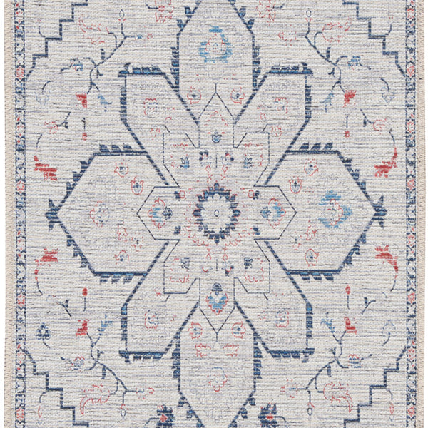 nourison new concept washables sr110 ivory blue rug