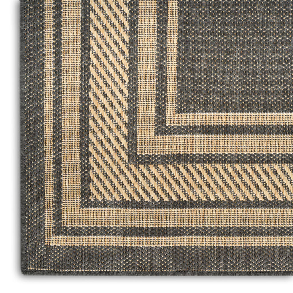 nourison horizon indoor outdoor hoz03 charcoal rug