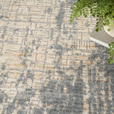 nourison harmony hay03 slate beige rug