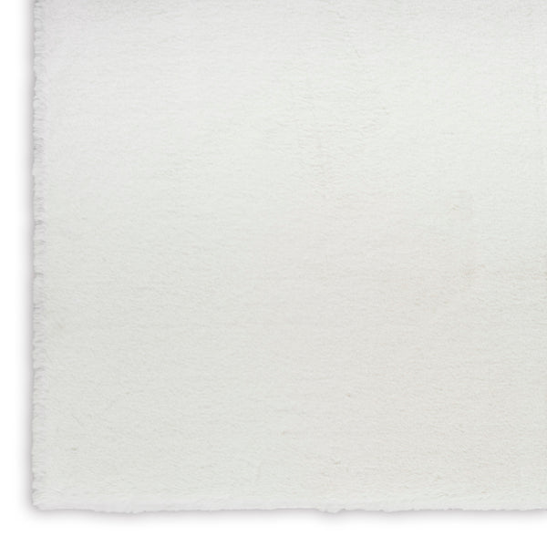 nourison soft plush rabbit fur sff01 white rug