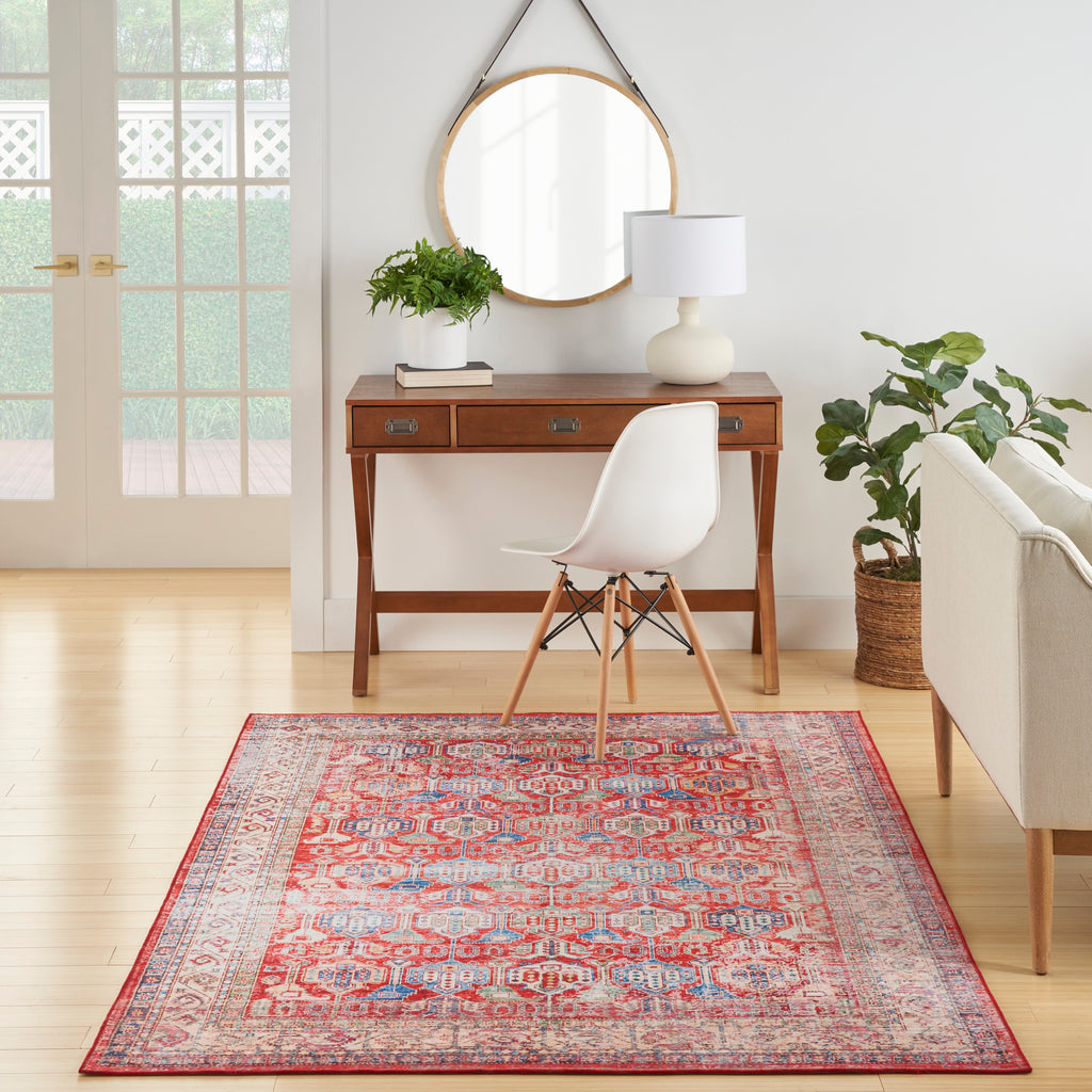 nourison fulton ful09 red rug